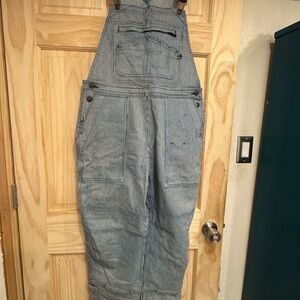 Duluth Trading Co Blue Striped Overalls